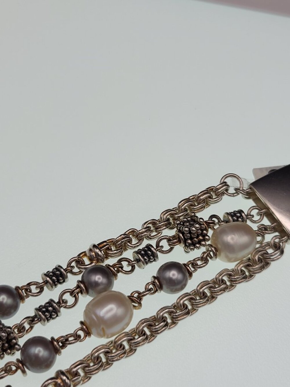 Michael Dawkins Starry Night Silver & Pearl Bracelet - Picture 3 of 8